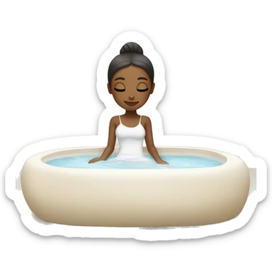 Girl relaxing in spa sticker