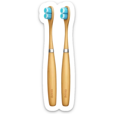 Bamboo toothbrush sticker