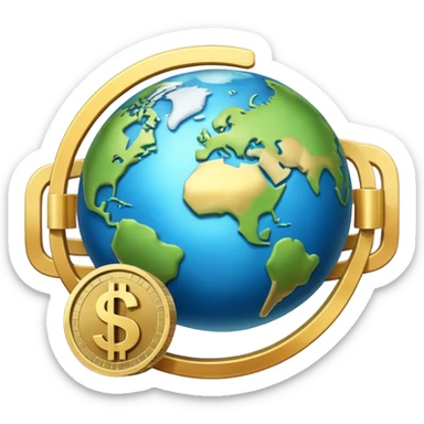 Planet earth with a big coupon in the middle. No text, just a dollar sign sticker