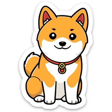 Shiba inu  cartoon  sticker