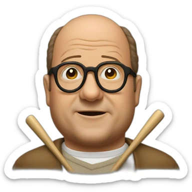 george costanza swinging bat sticker