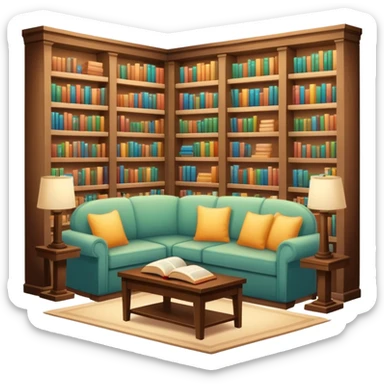 Cozy bookstore sticker