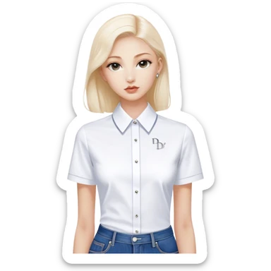 Realistic isolated Christian Dior Oblique Short-Sleeved Shirt  sticker