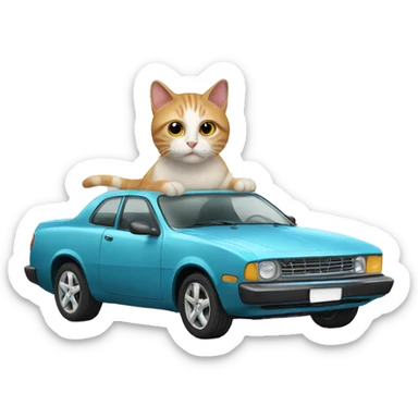 car cat sticker