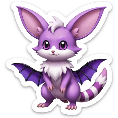Shiny Furret-Espeon-Noibat-Noivern-Hybrid (Full body) sticker