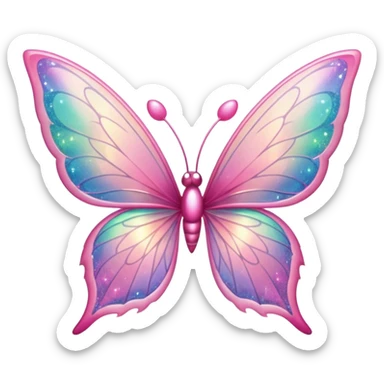PINK FAIRY WINGS WITH GLITTERS sticker