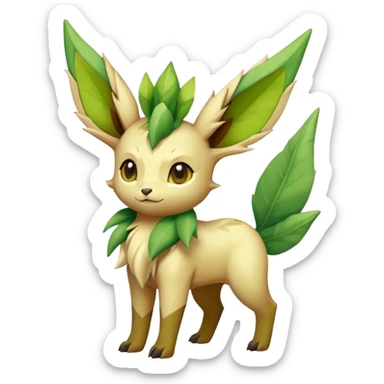 Grass-type Fakémon-Leafeon full body sticker