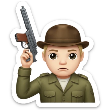 bufo with a gun to his head cause he wants to end it all sticker