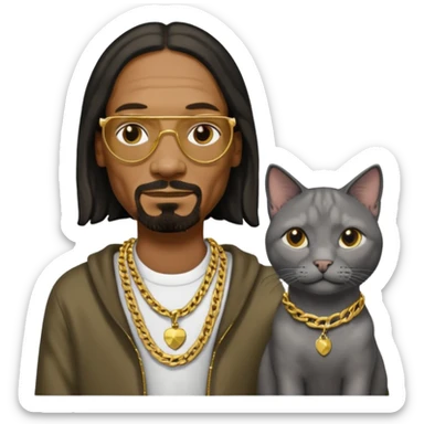 Snoop dog with cat sticker