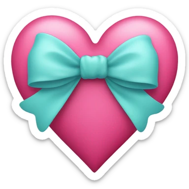 cute heart with bow sticker