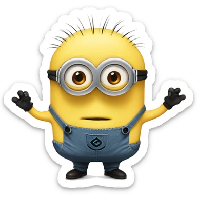 Minions holding hands sticker