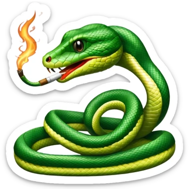 snake with a joint  sticker