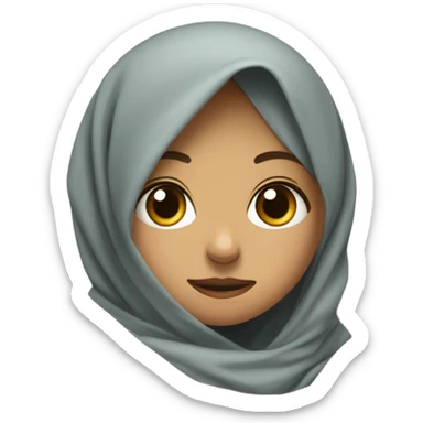 Hijab sick girl blanket sticker