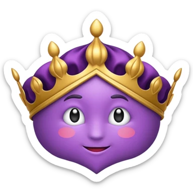 make me emoji purple reminiscent of the name Hünkar sticker