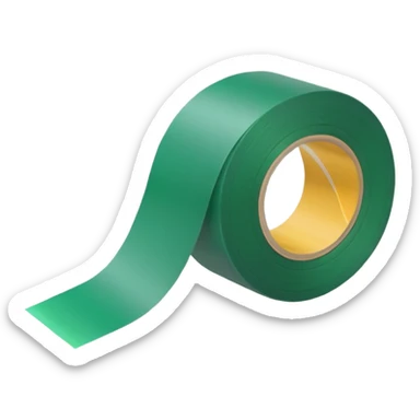 make warm light Green wide tape rolling on the floor sticker