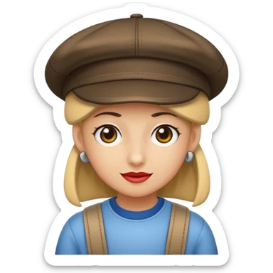 Una persona con gorra de lado y un pasamontañas sticker