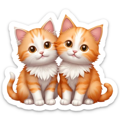 Two kitty best friends super super cute sticker