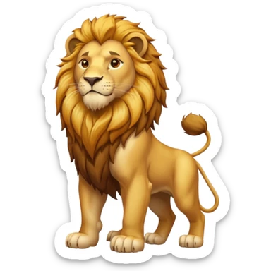 High resolution of a full body lion sticker