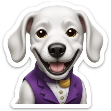 joker dog sticker