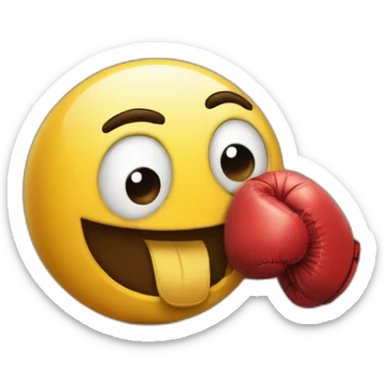 Bisous avec un gant de boxe sticker