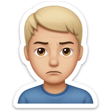 Side eye emoji with a disgusted face sticker