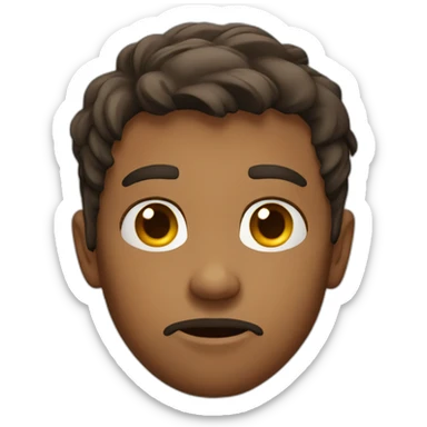 serious and danger boy sticker