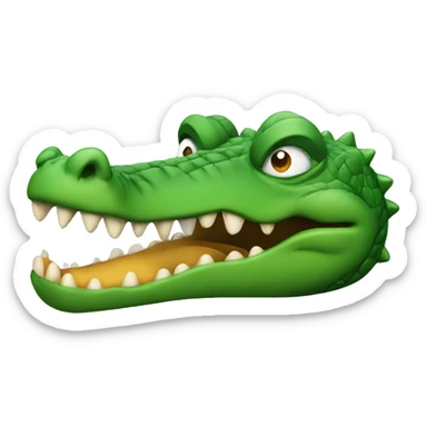 crocodile in smoking  sticker