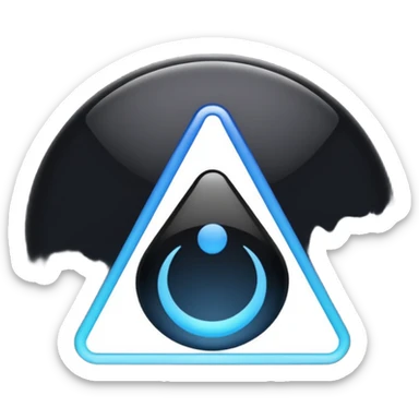 i want somehting with aura that represents developers logo not person black aura sticker