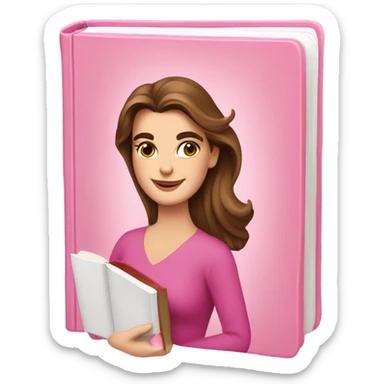 brooke shields holding pink book sticker