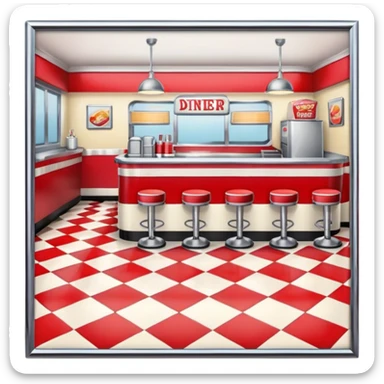 route 66 american diner sticker