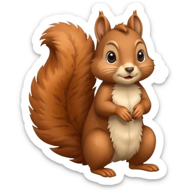 Cute squarrel full body with legs and all sticker
