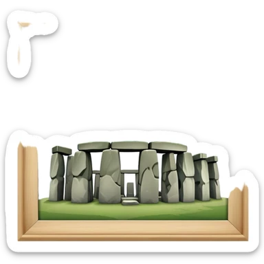 Stonehenge Landmark Emoji – Showing the prehistoric stone circle with a natural sky backdrop. sticker