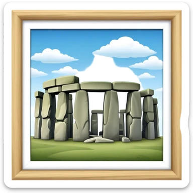 Stonehenge Landmark Emoji – Showing the prehistoric stone circle with a natural sky backdrop. sticker
