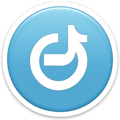 A sky-blue circle and a ☑️ With a Verified type tiktok checker symbol sticker