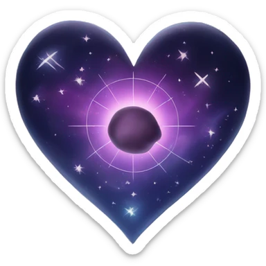 astrology heart sticker