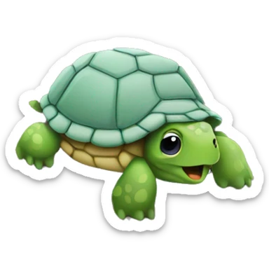 Turtle on a roof  sticker