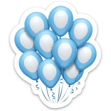 Make balloons that are white and light blue, make lots of them sticker