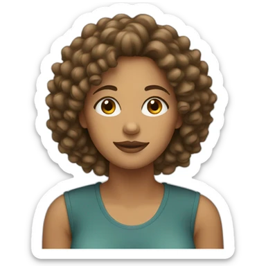 Women with curly hair  sticker