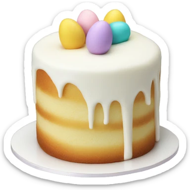 Easter white cake sticker