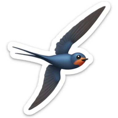 swallows fly swooping sticker