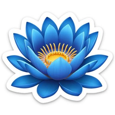 Blue lotus emoji sticker