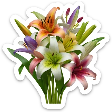 Lilies bouquet  sticker