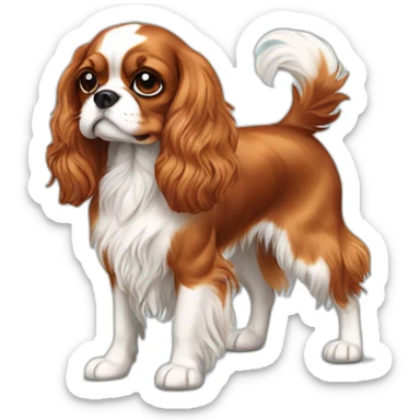 dog Cavalier King Charles Spaniel full height sticker
