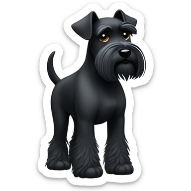 Black miniature schnauzer sticker