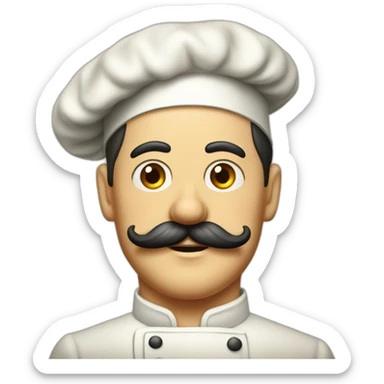 German chef with Chaplin's mustache in the 1940s sticker