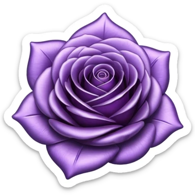 Purple shadow rose plaque sticker