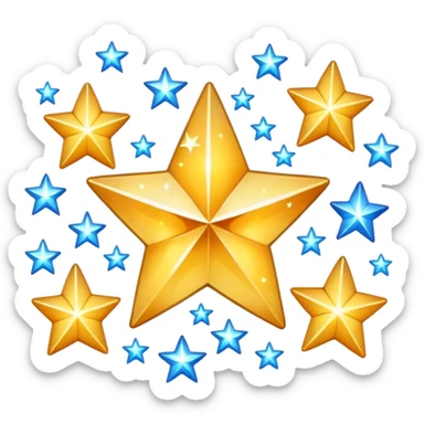 Stars and sparkles sticker