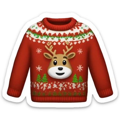 Christmas sweater sticker