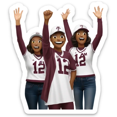 Texas a&m 12th man  sticker