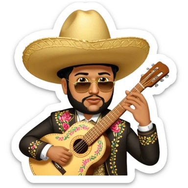 Mariachi Guitarist sticker
